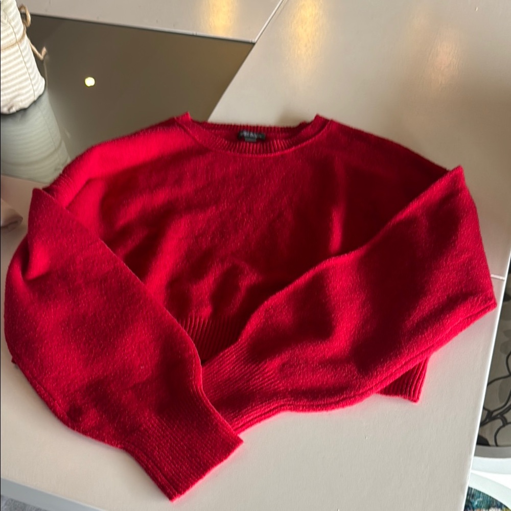 Wild Fable Red Crew Neck Sweater Soft Plush Material